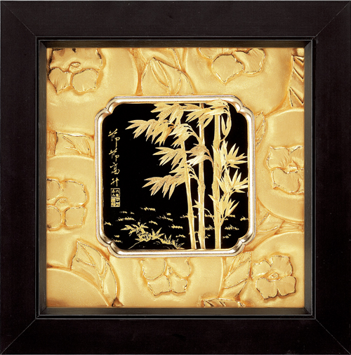 純金箔如意藝術立體金箔畫-節節高昇