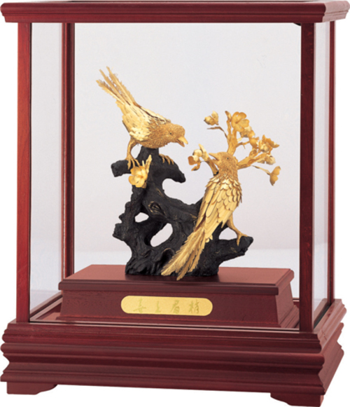 純金箔櫥窗藝術立體金箔畫-喜上眉梢