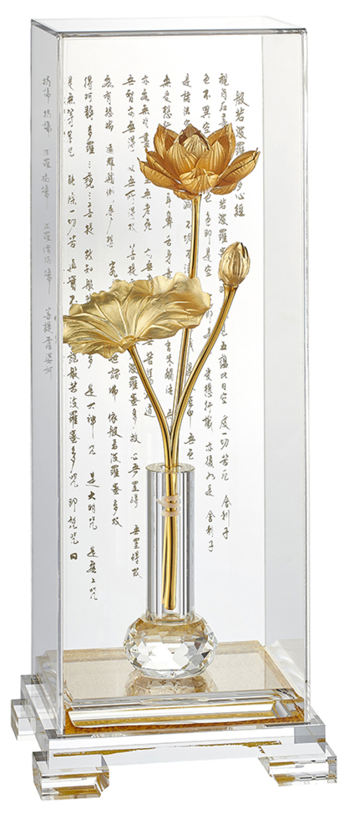 純金箔櫥窗藝術立體金箔畫蓮花系列-蓮花心經產品圖