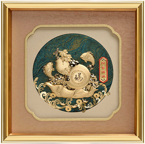 純金箔豐年藝術立體金箔畫-財富滿滿