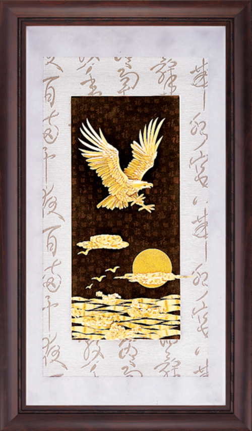 純金箔彩金藝術立體金箔畫-大展鴻圖