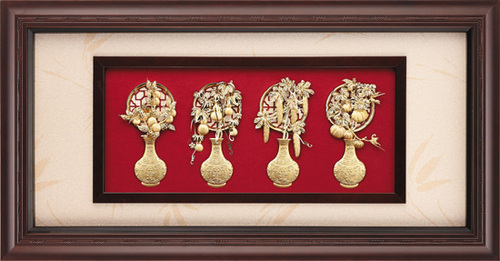 純金箔賜喜藝術立體金箔畫-豐收產品圖