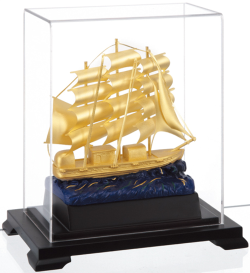 純金箔櫥窗藝術立體金箔畫-一帆風順